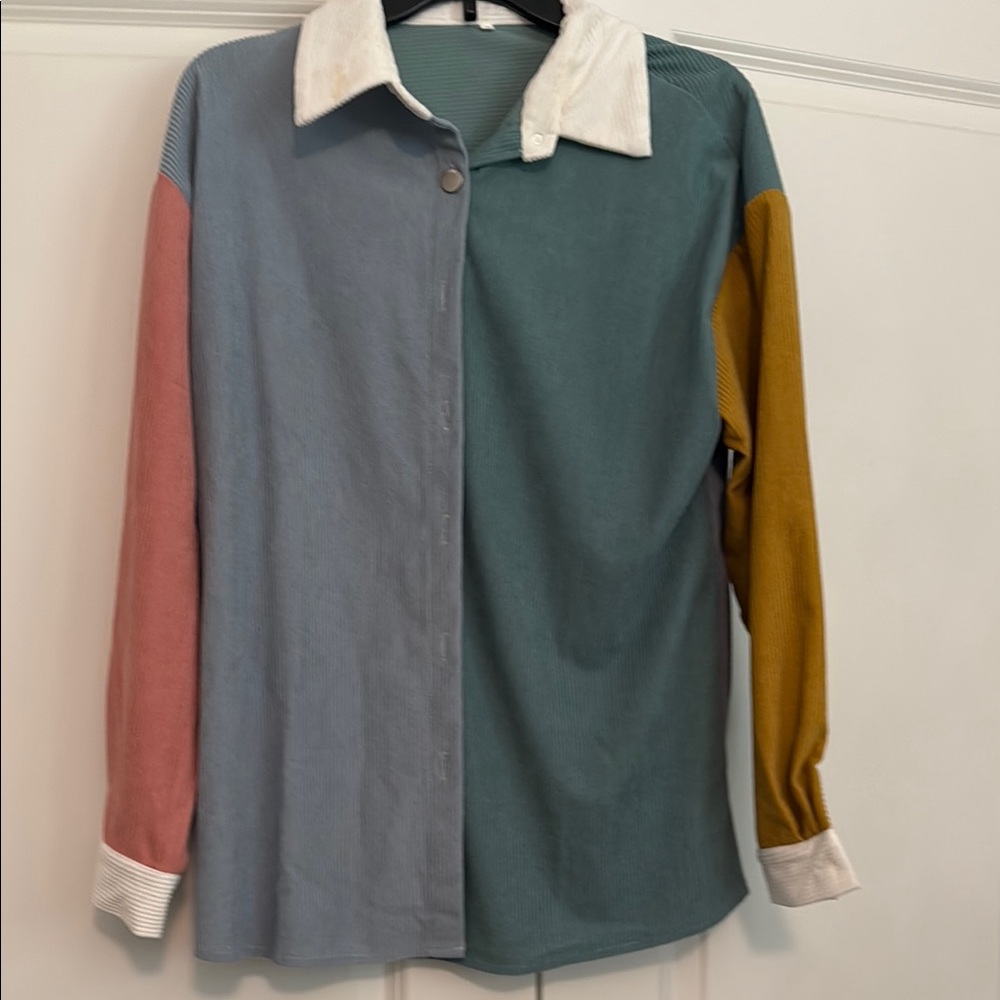 SHEIN Colorblock Blouse - Multicolor